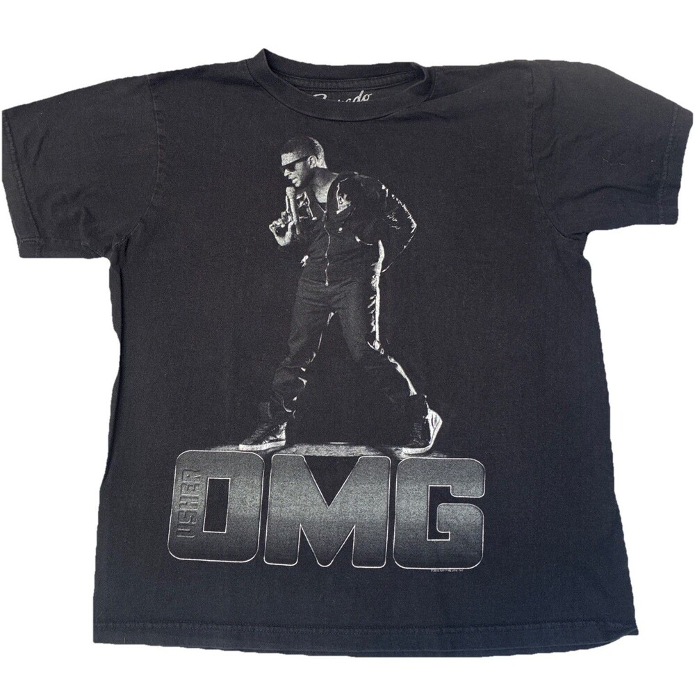 Kids Size Large L Usher OMG Shirt Concert Bravado USA Tour